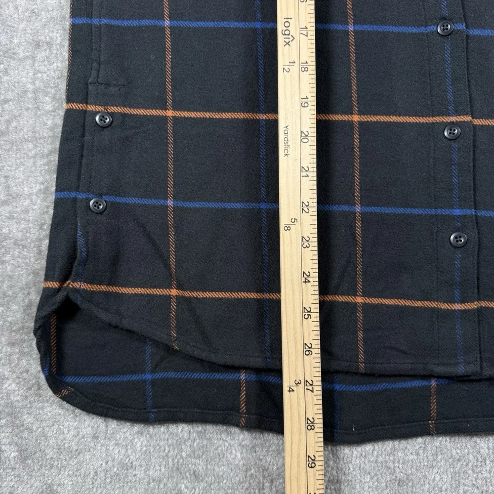 NWT LL Bean Signature Shirt Women's Large Black Plaid Flannel Organic Cotton